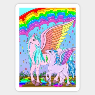 Rainbow rain pegasus Sticker